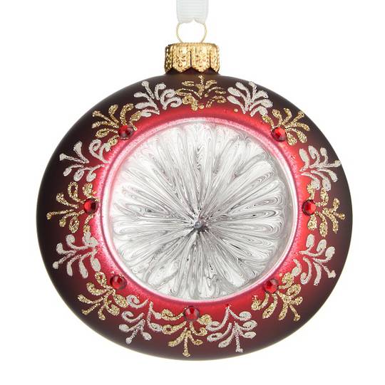 Waterford Holiday Heirloom Glass Ball Red, Dimple 10cm, 2026